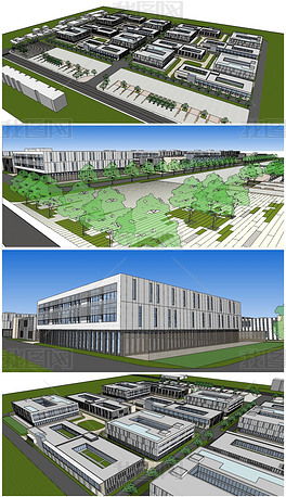 工業(yè)產(chǎn)業(yè)創(chuàng)意園規(guī)劃與建筑設(shè)計模型